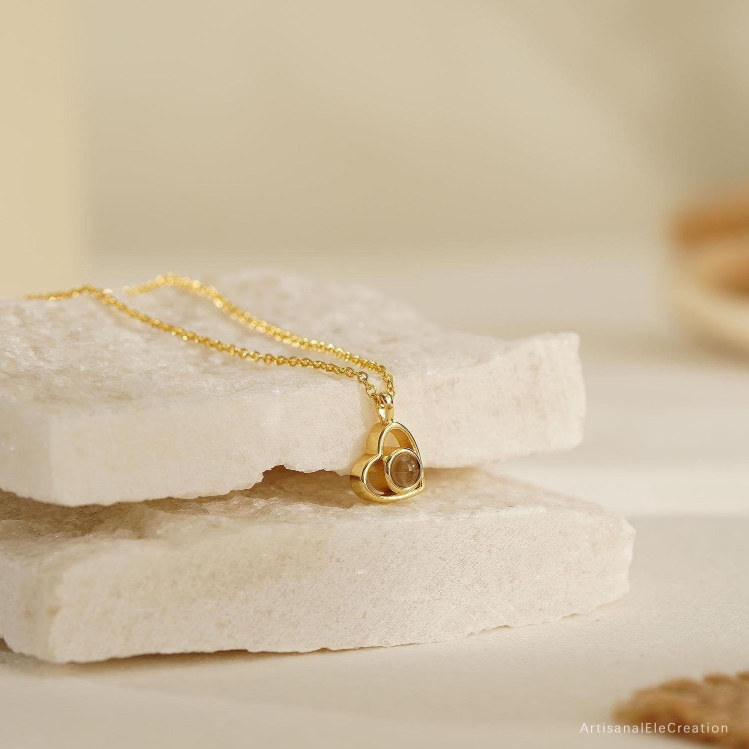 Eternal Heart Photo Projection Necklace