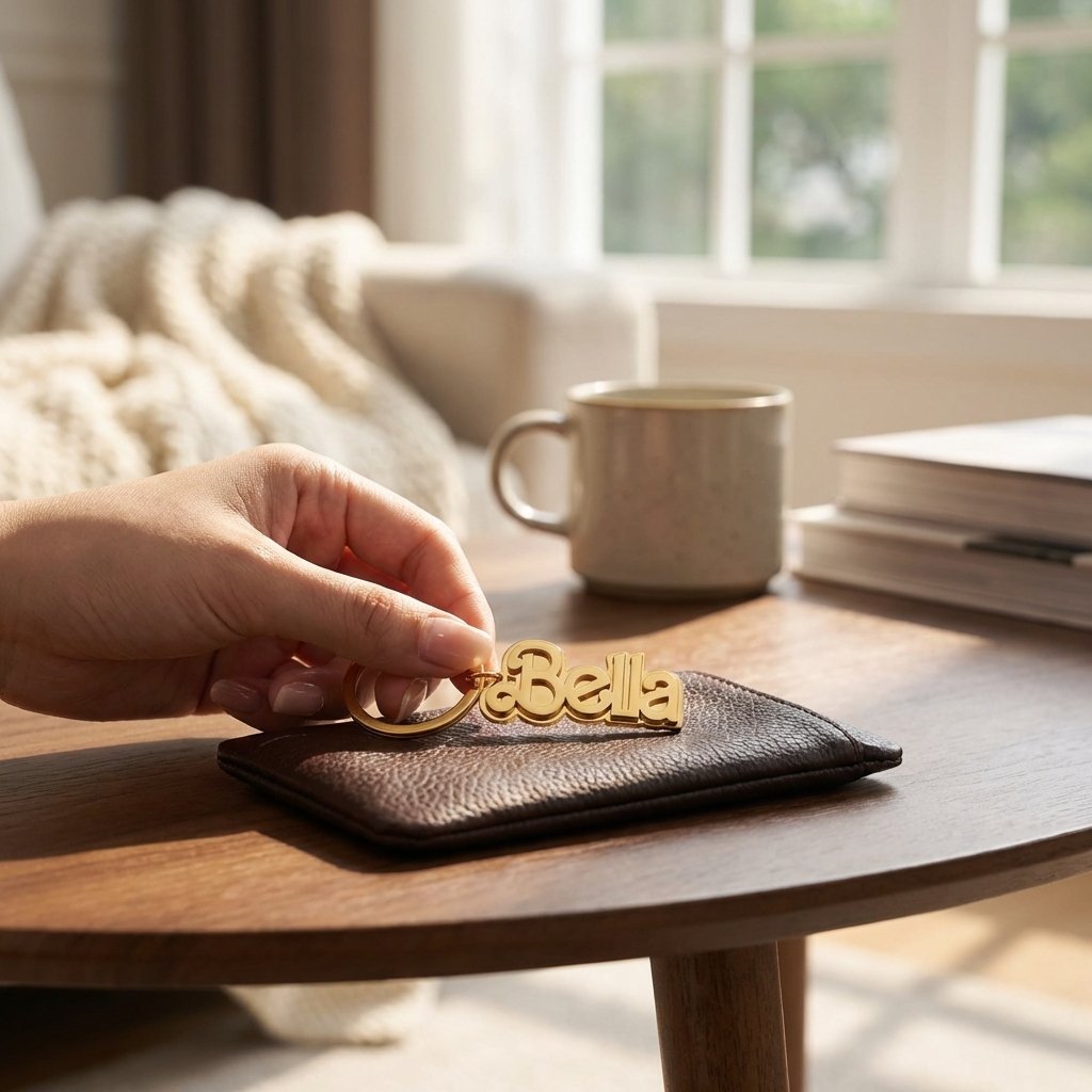 Signature Script Personalized Name Keychain