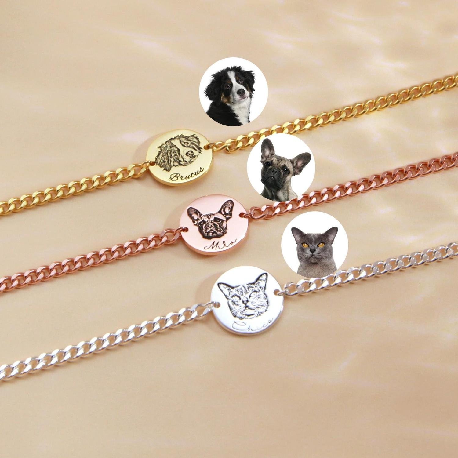Artisan Personalized Pet Portrait Bracelet