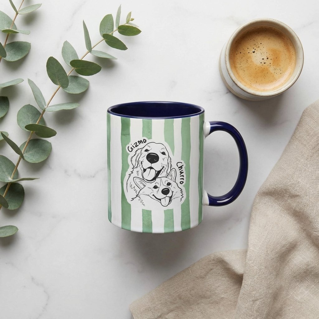 Custom Pet Portrait Mug | Artisan Hand-Drawn Dog & Cat Gift