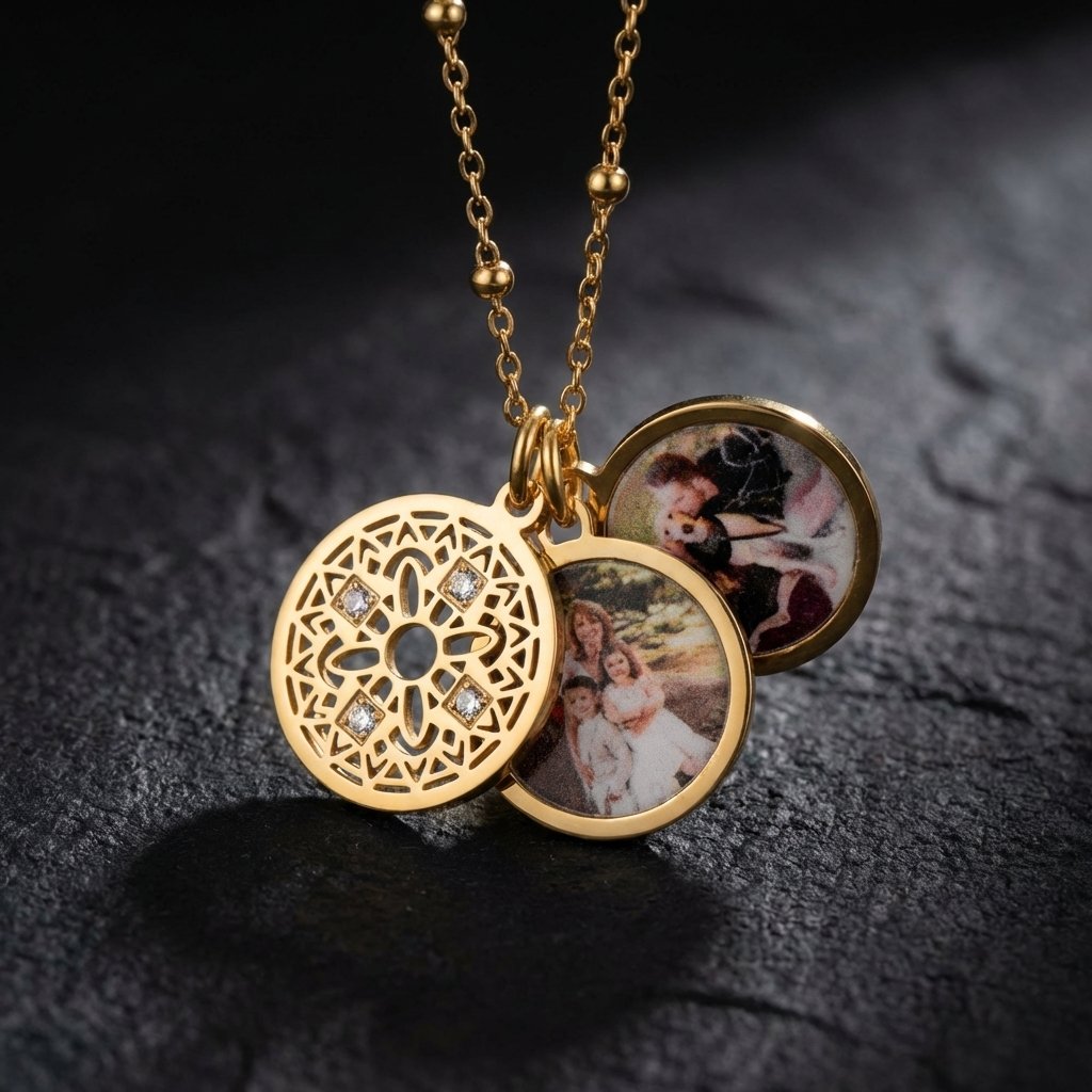 Personalized Filigree Photo Locket Necklace - iMade4U
