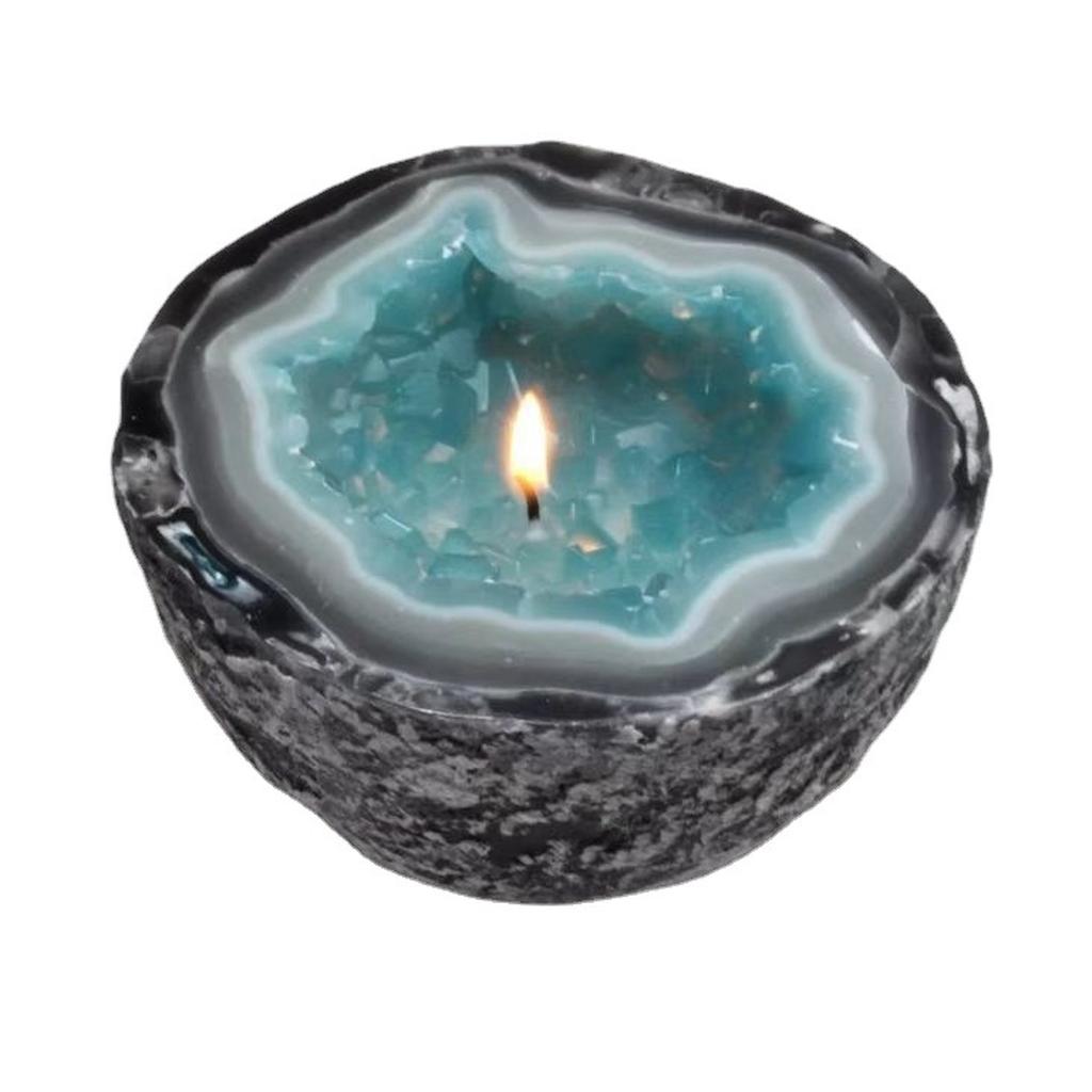 geode crystal candle bowl group 2