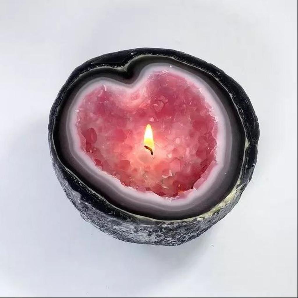 geode crystal candle bowl group 3
