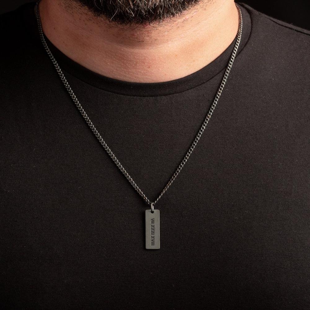 Signature Personalized Men's Bar Necklace