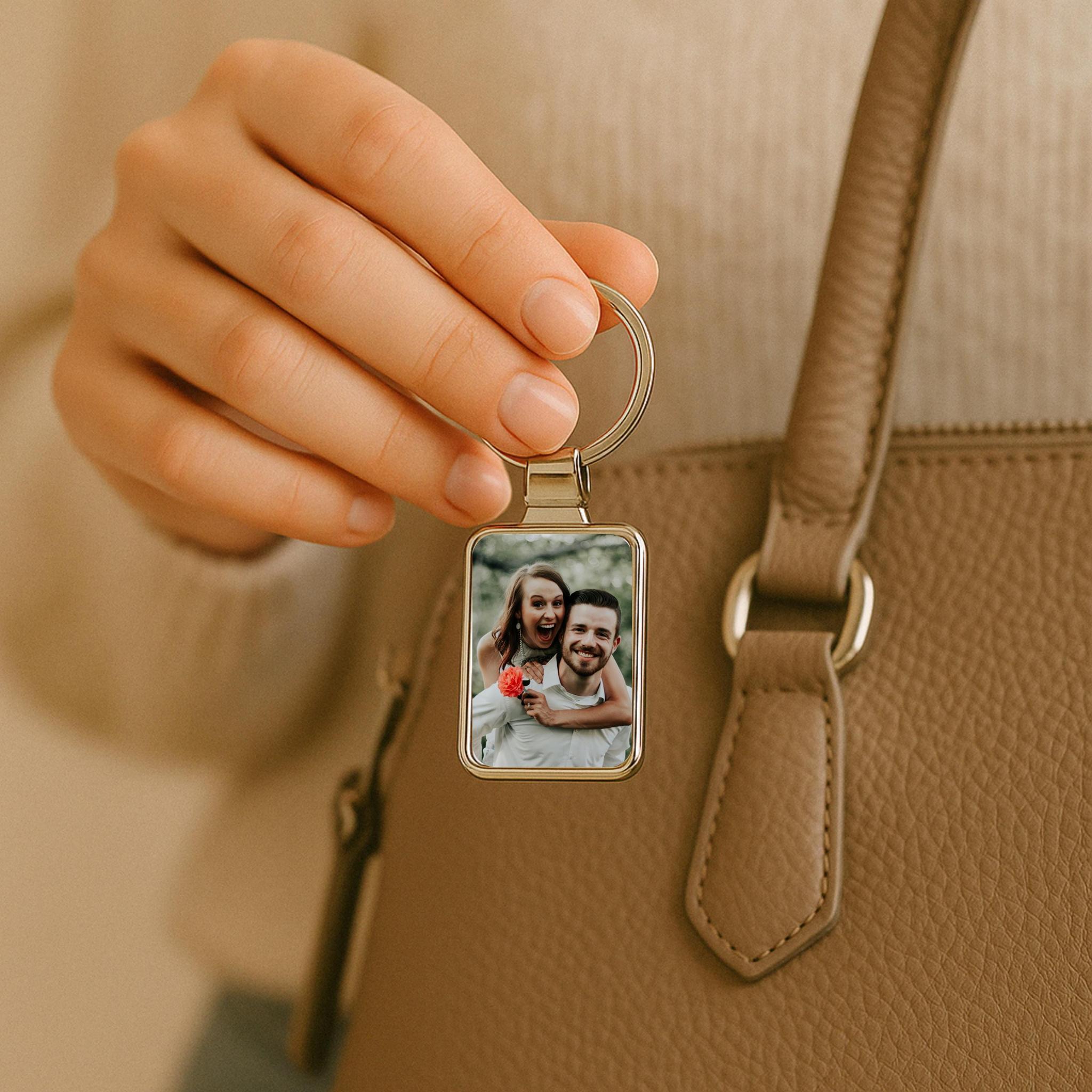 Heirloom Portrait Custom Photo Keychain