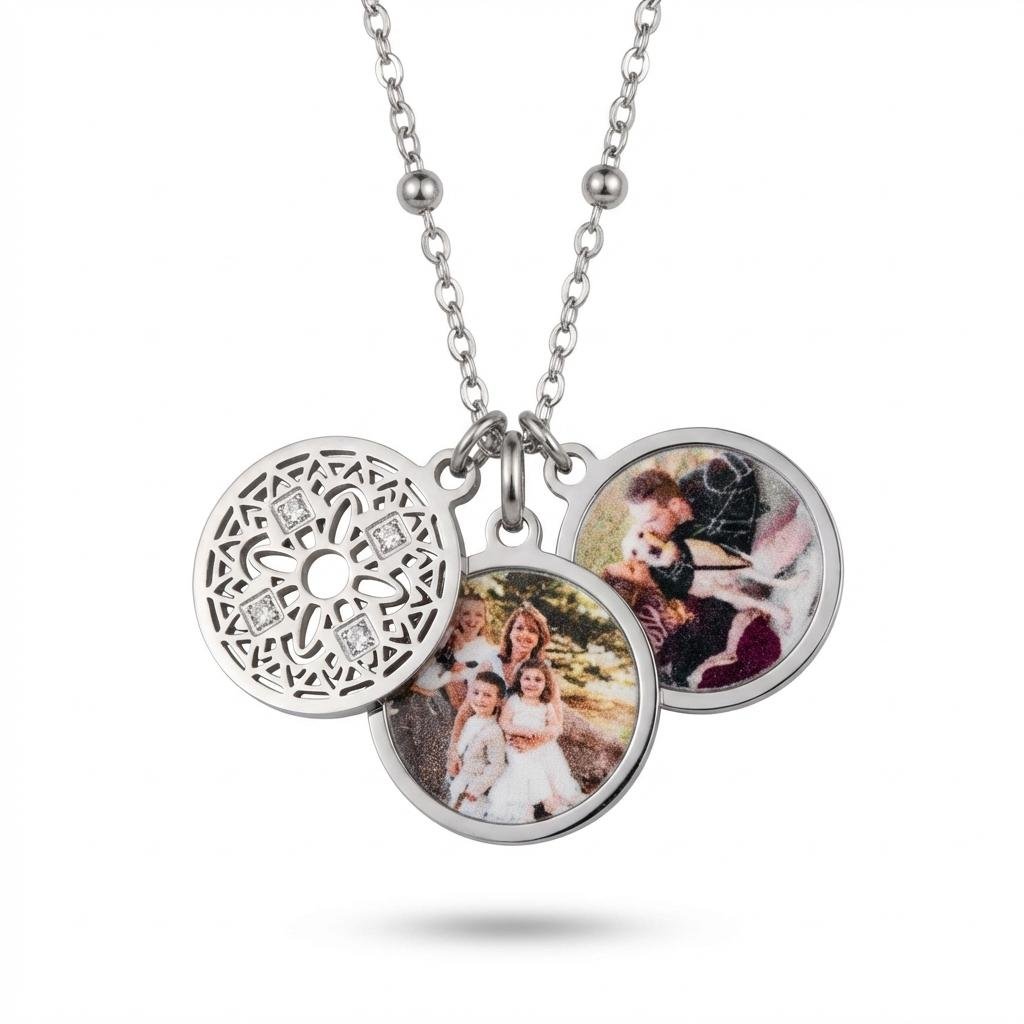 Personalized Filigree Photo Locket Necklace - iMade4U