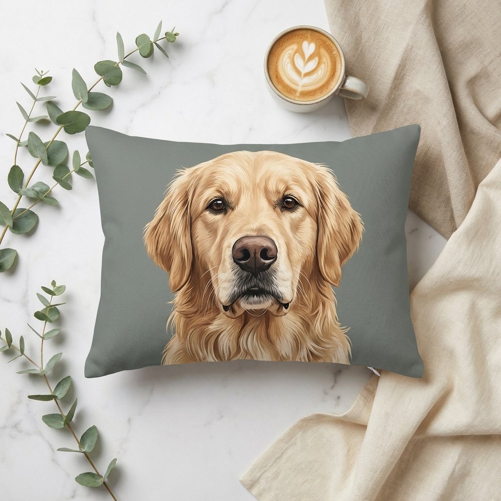 Custom Pet Portrait Pillow | Personalized Dog & Cat Gift