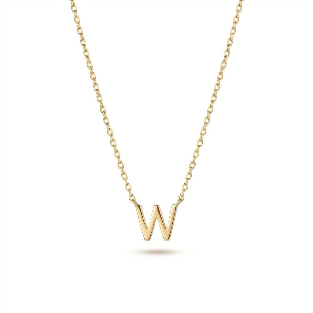 Personalized Initial Necklace - Solid 925 Sterling Silver