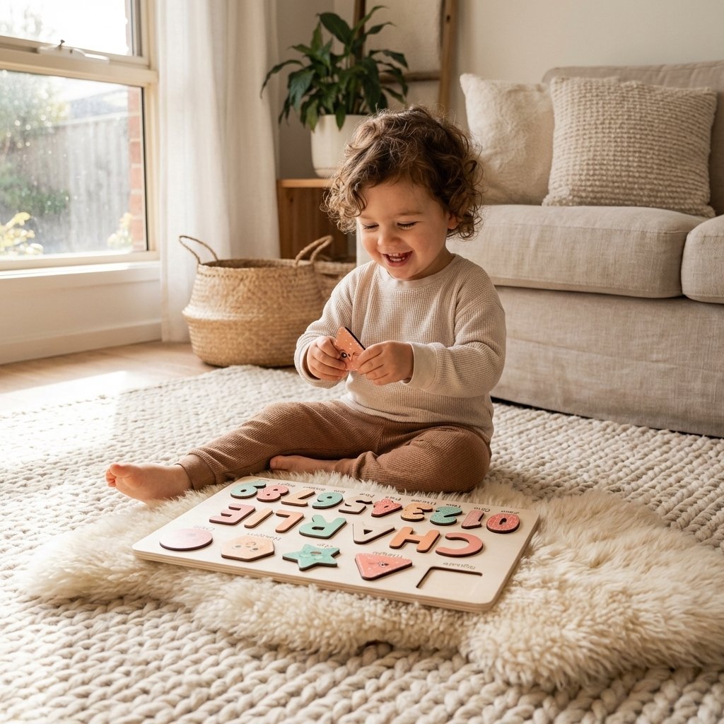 Personalized Wooden Name Puzzle for Toddlers & Baby Gift