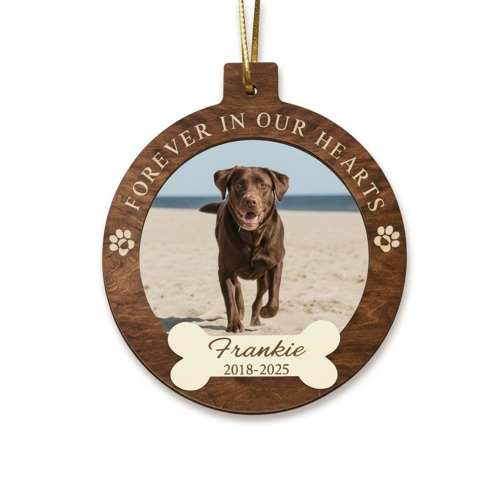 Personalized Dog Memorial Photo Ornament | iMade4U