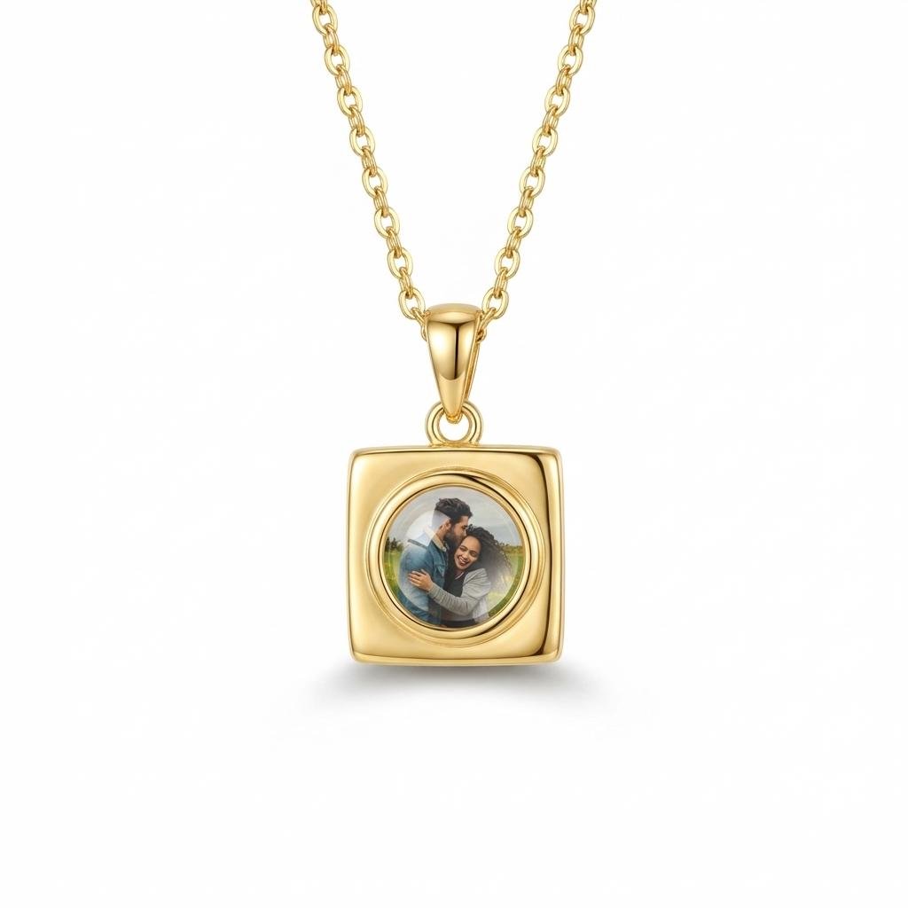 Custom Photo Projection Necklace | Personalized Memorial Gift