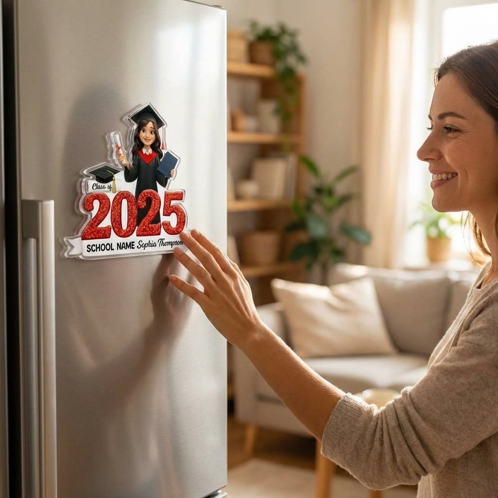 Custom Graduation Acrylic Magnet - Personalized Class of 2025
