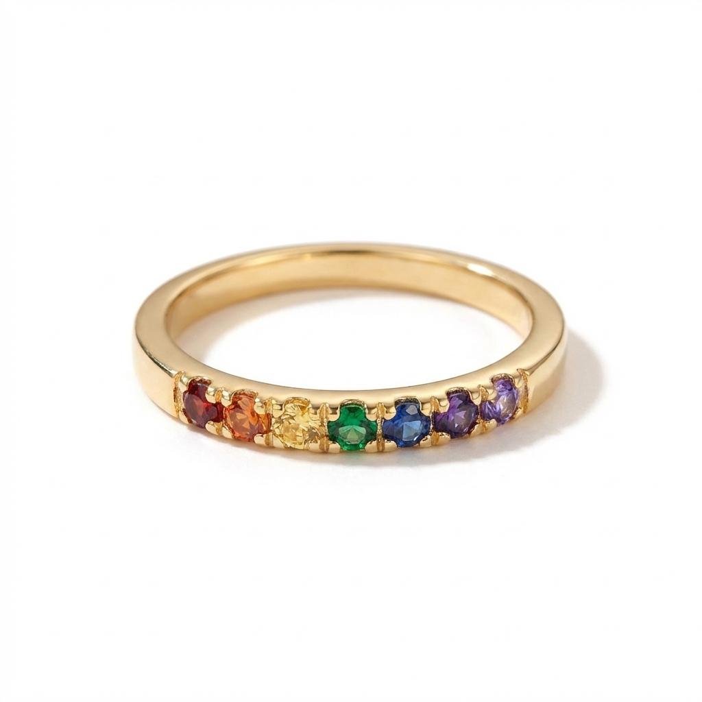 Custom Family Birthstone Ring - Personalized Mother's Gift