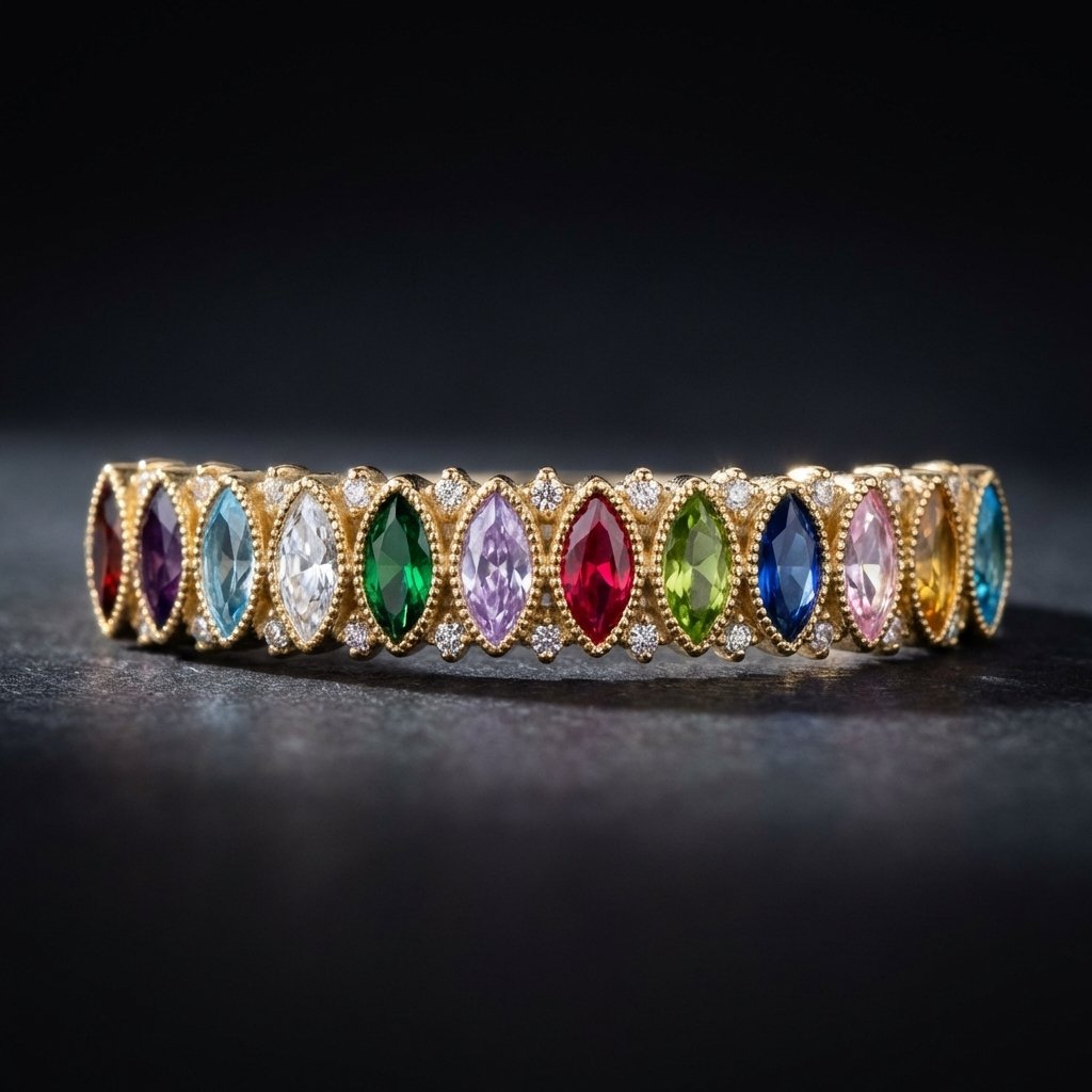Personalized Mothers Birthstone Ring - Custom Family Gift