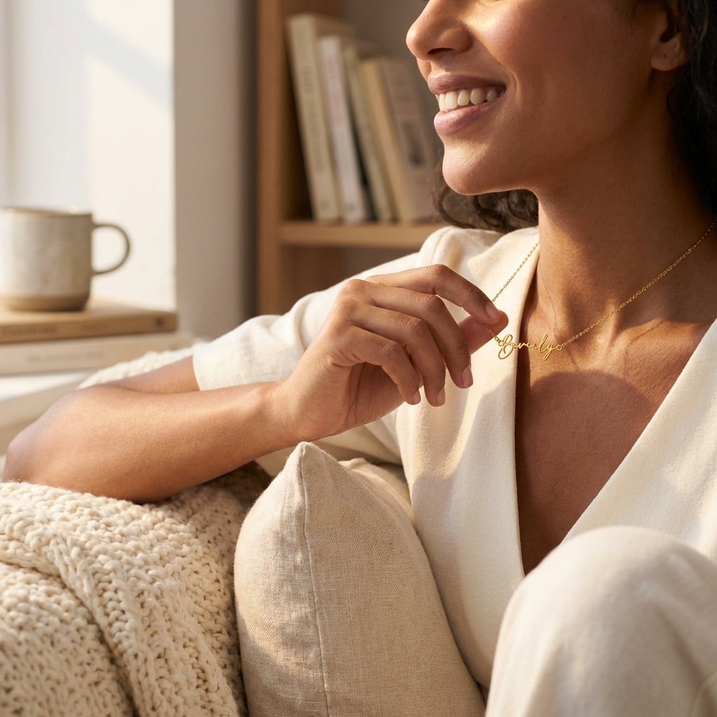 18K Gold Personalized Minimalist Name Necklace