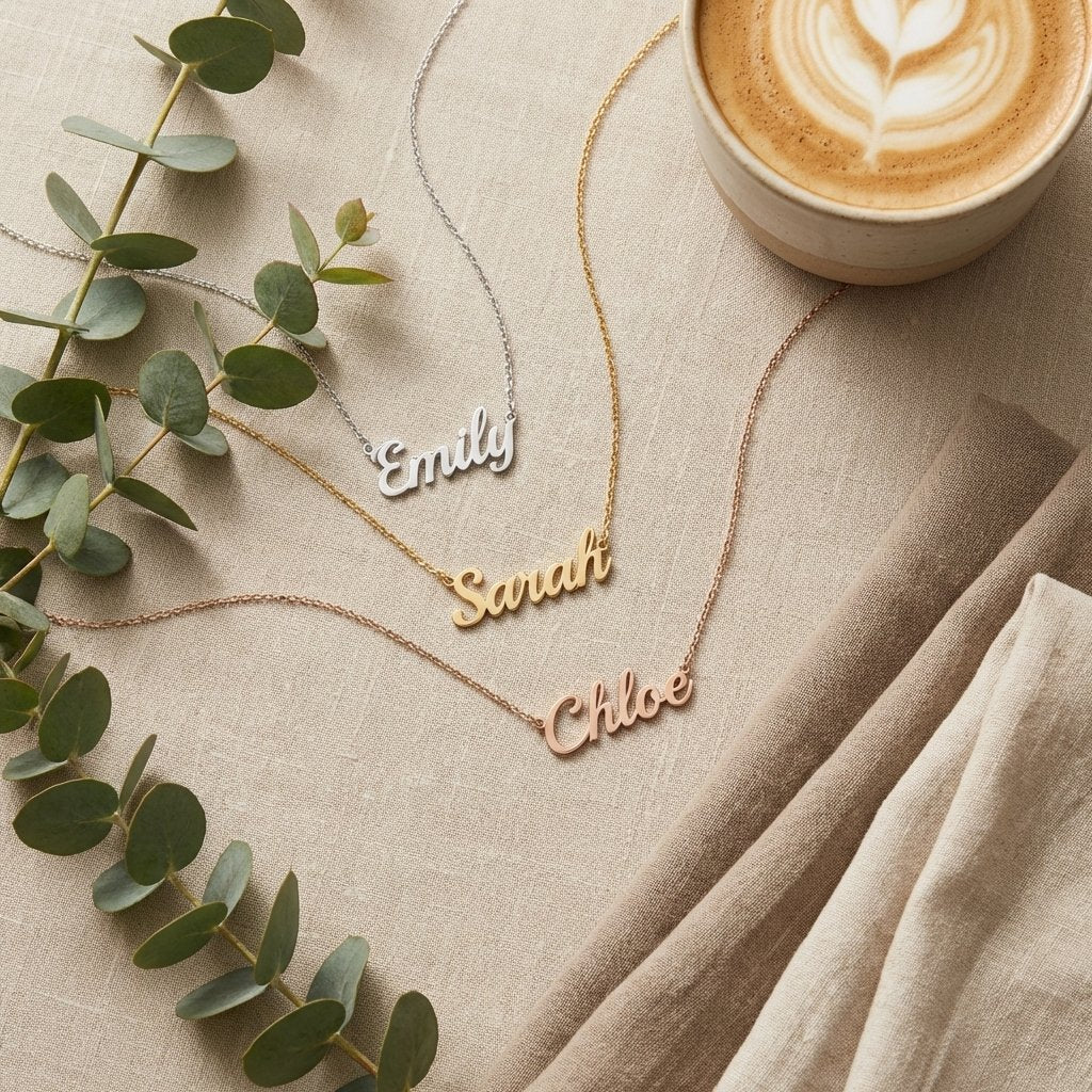 Dainty Personalized 14K Gold Name Necklace