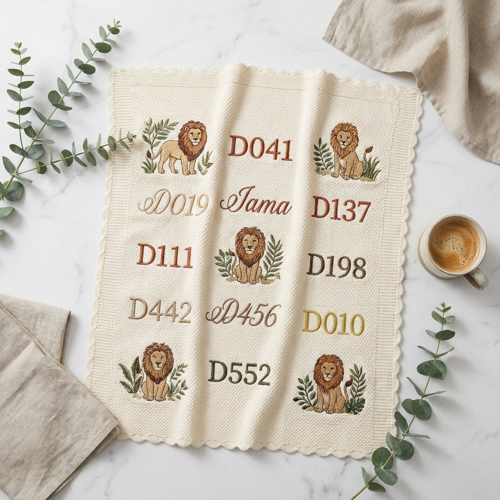 Luxurious Personalized Embroidered Baby Name Blanket