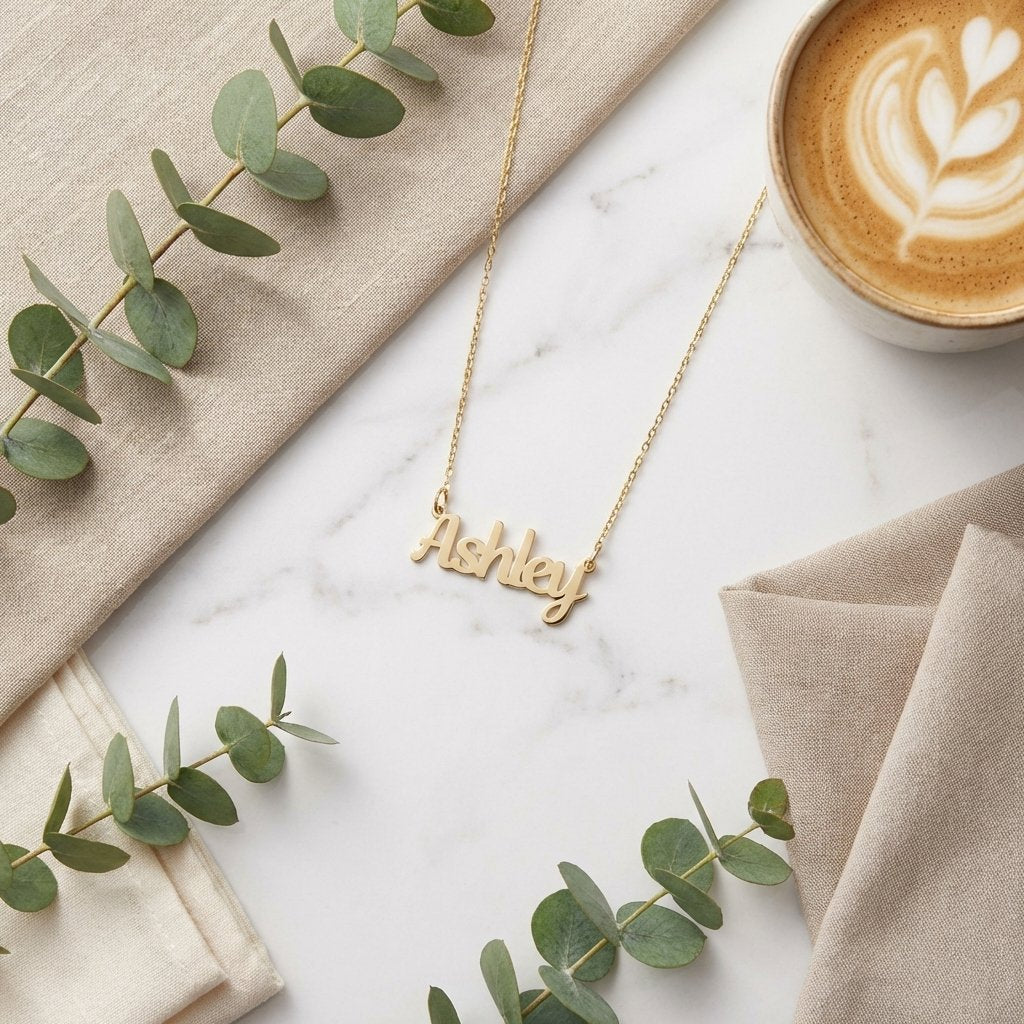 Personalized Gold Name Necklace - Dainty Script Jewelry