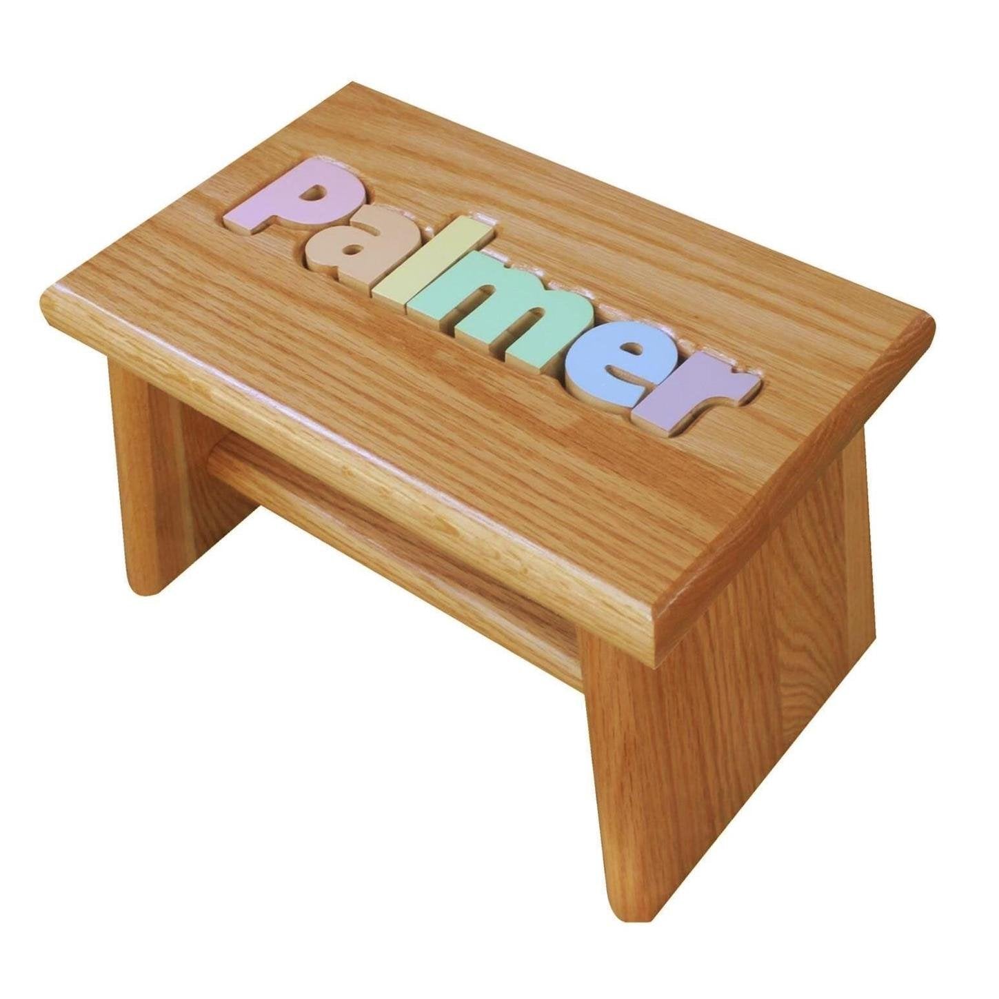 Heirloom Personalized Toddler Name Puzzle Stool
