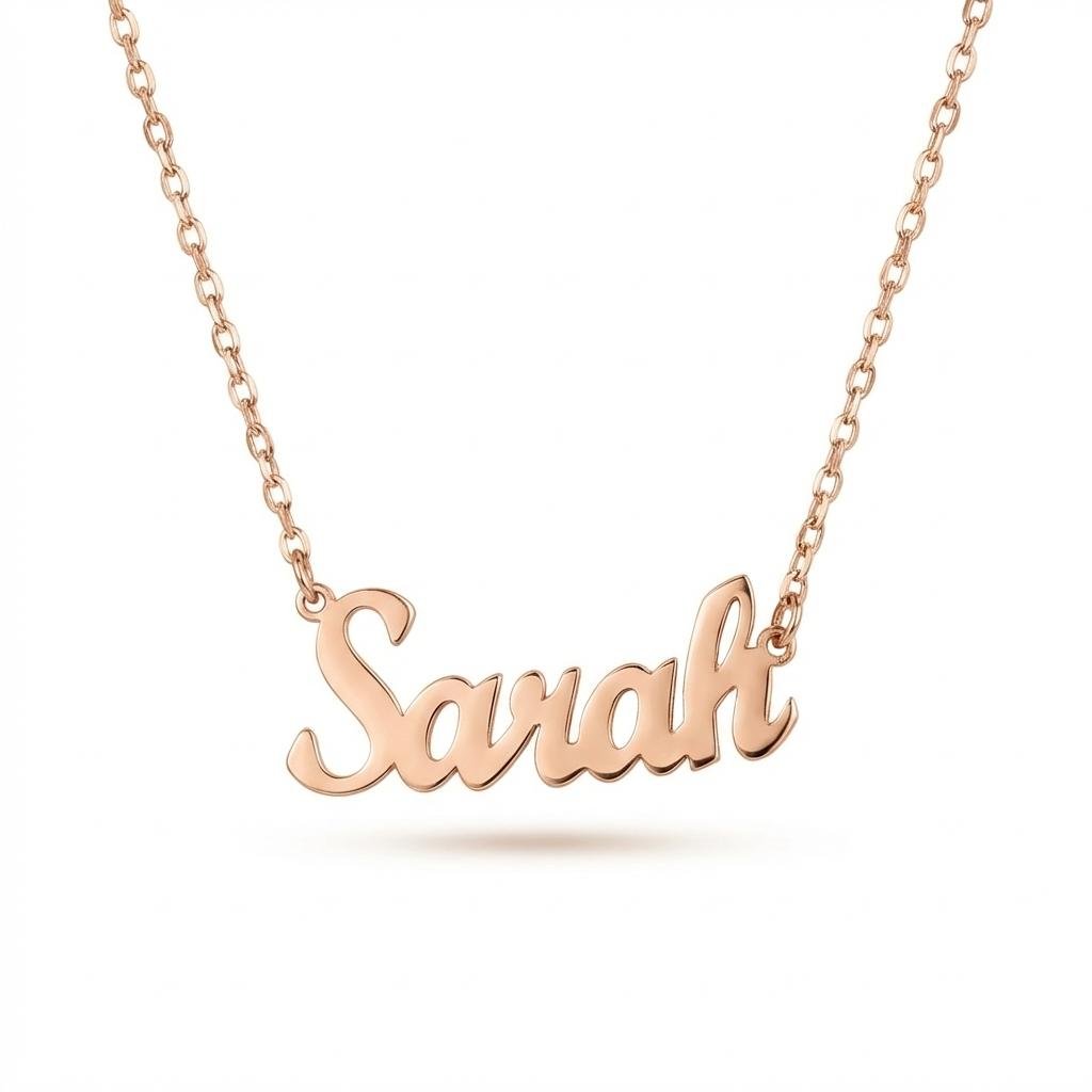Dainty 14K Solid Gold Personalized Name Necklace