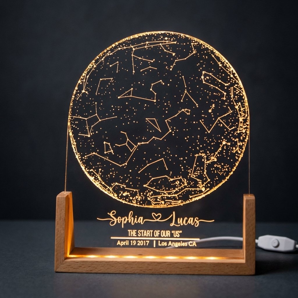 Personalized Star Map LED Lamp | Custom Constellation Gift