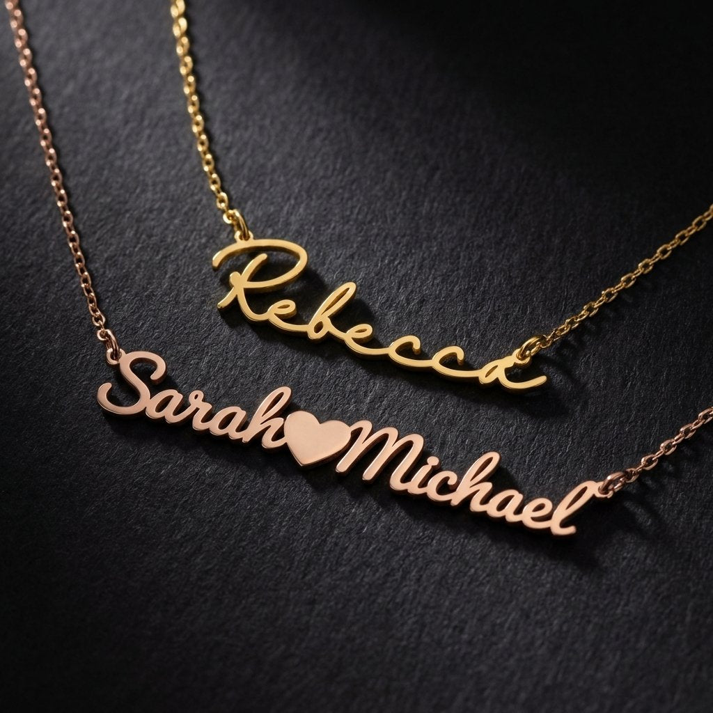 Personalized Handwriting Name Necklace - Custom Gift for Mom