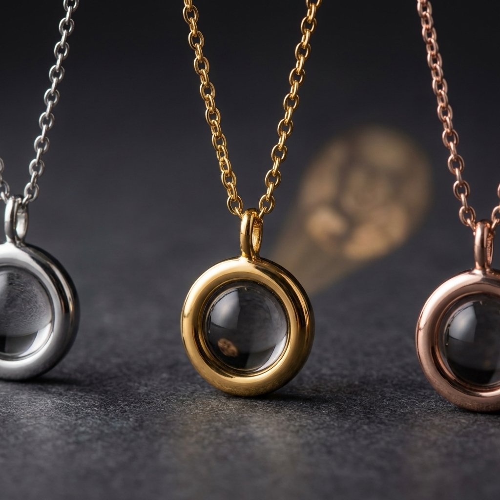 Custom Photo Projection Necklace - Personalized Memorial Gift