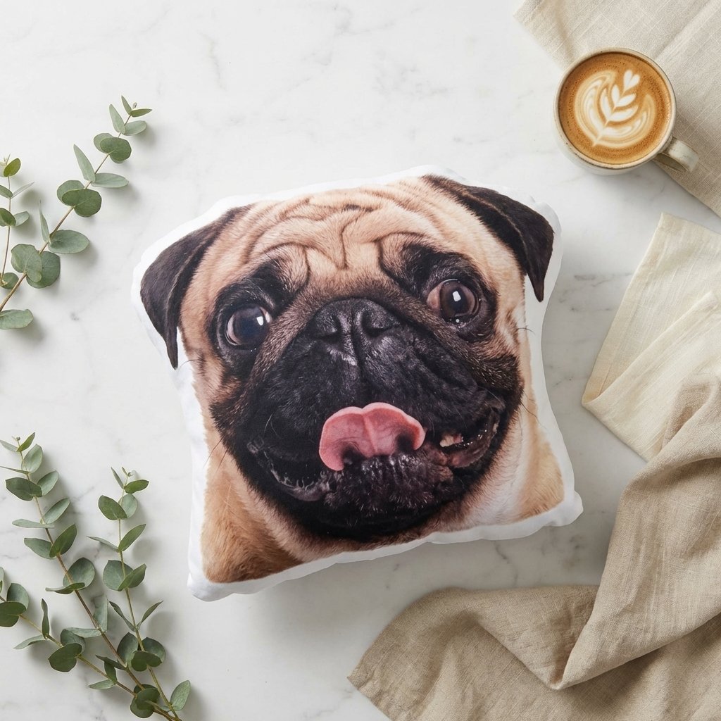 Custom Pet Face Pillow - Personalized Dog Photo Cushion