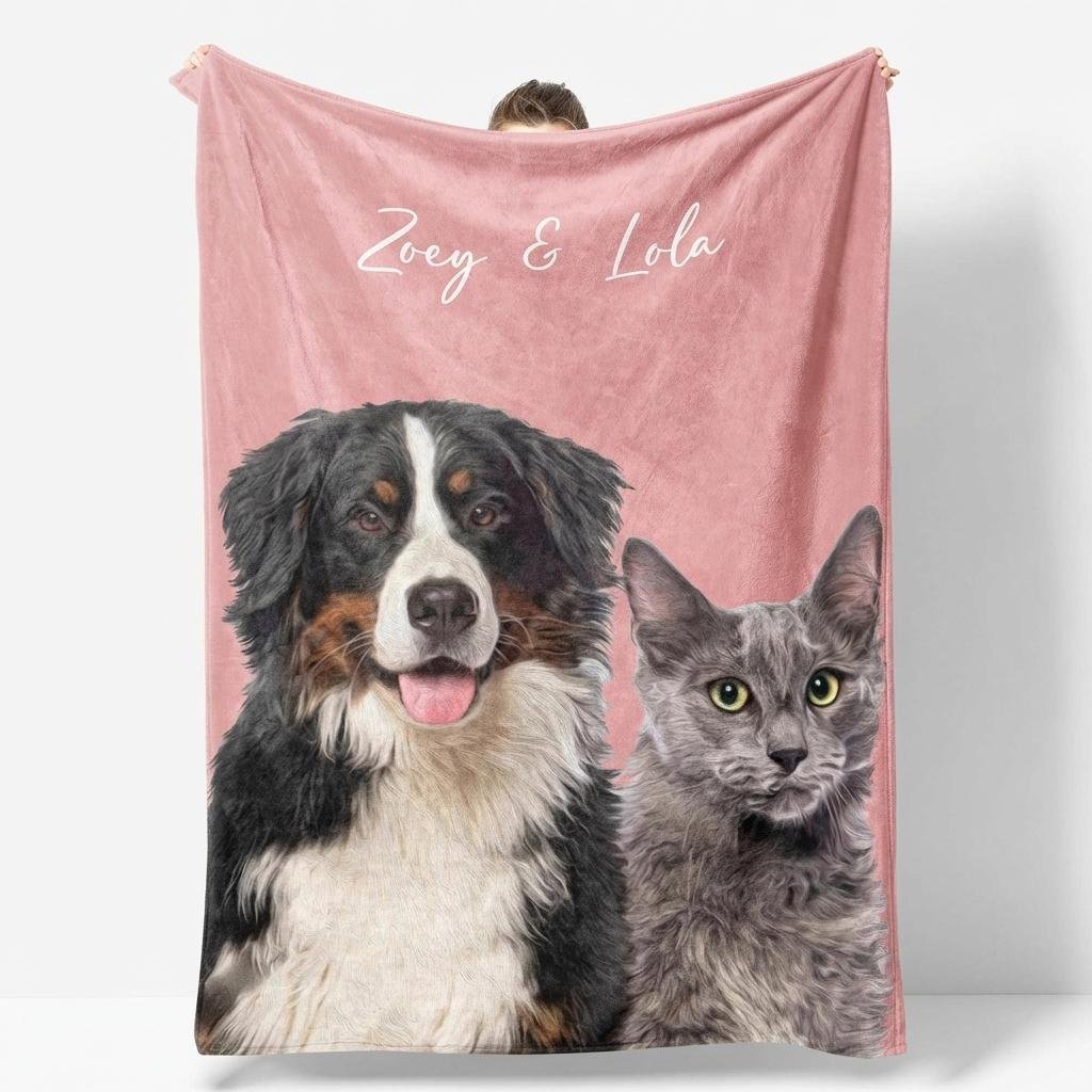 Custom Pet Photo Blanket | Personalized Dog & Cat Gift