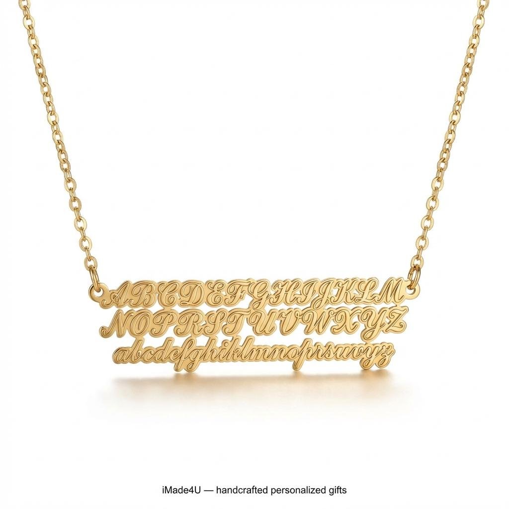 Personalized Gold Name Plate Necklace | iMade4U Jewelry