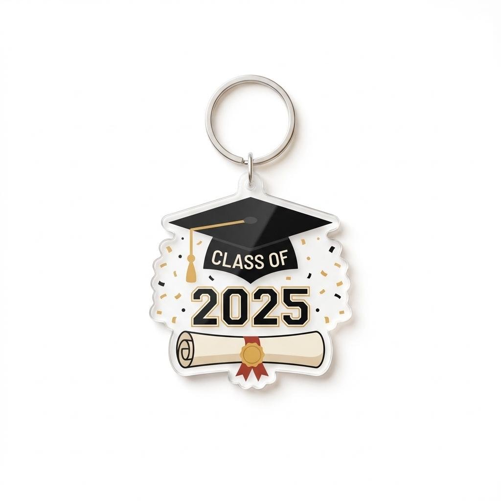 Personalized Class of 2025 Graduation Acrylic Keychain