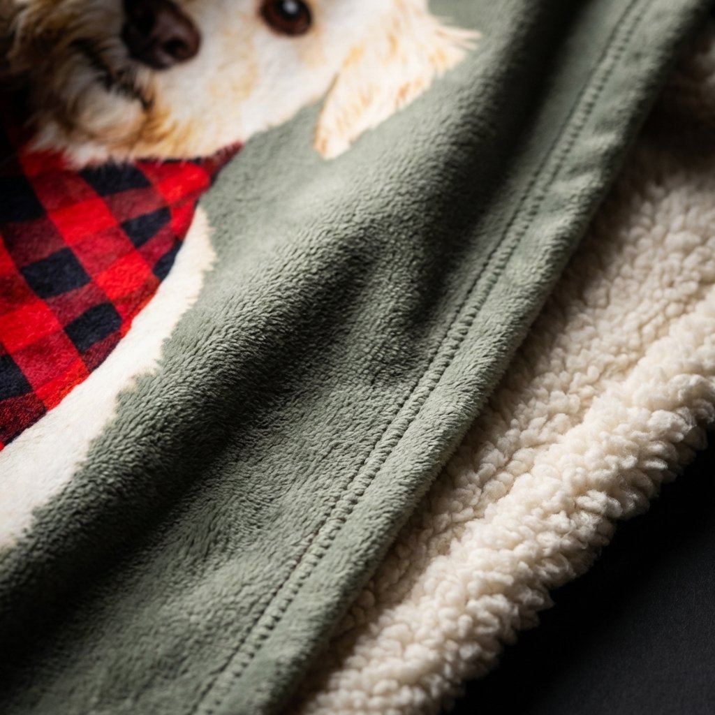 Custom Pet Photo Memorial Blanket | Dog & Cat Sympathy Gift