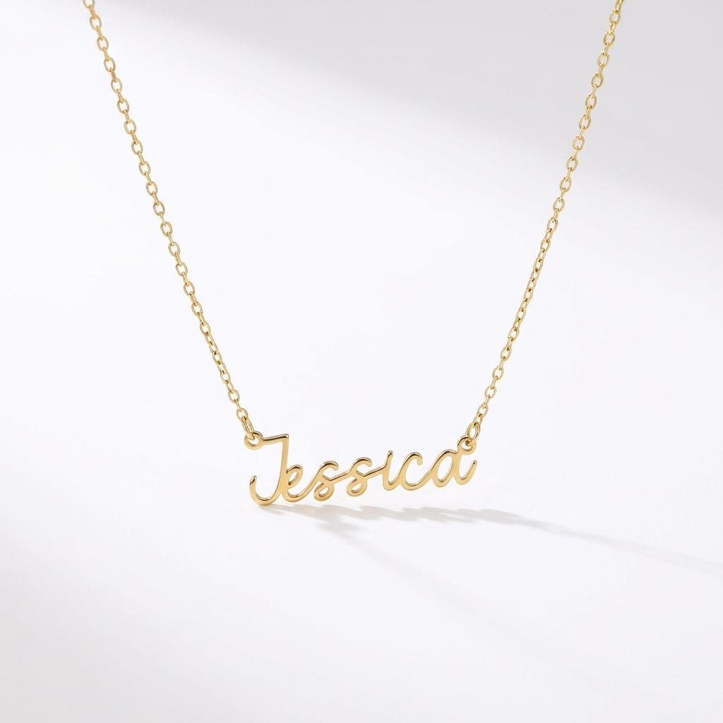 Custom Name Necklace | Personalized 18K Gold Nameplate