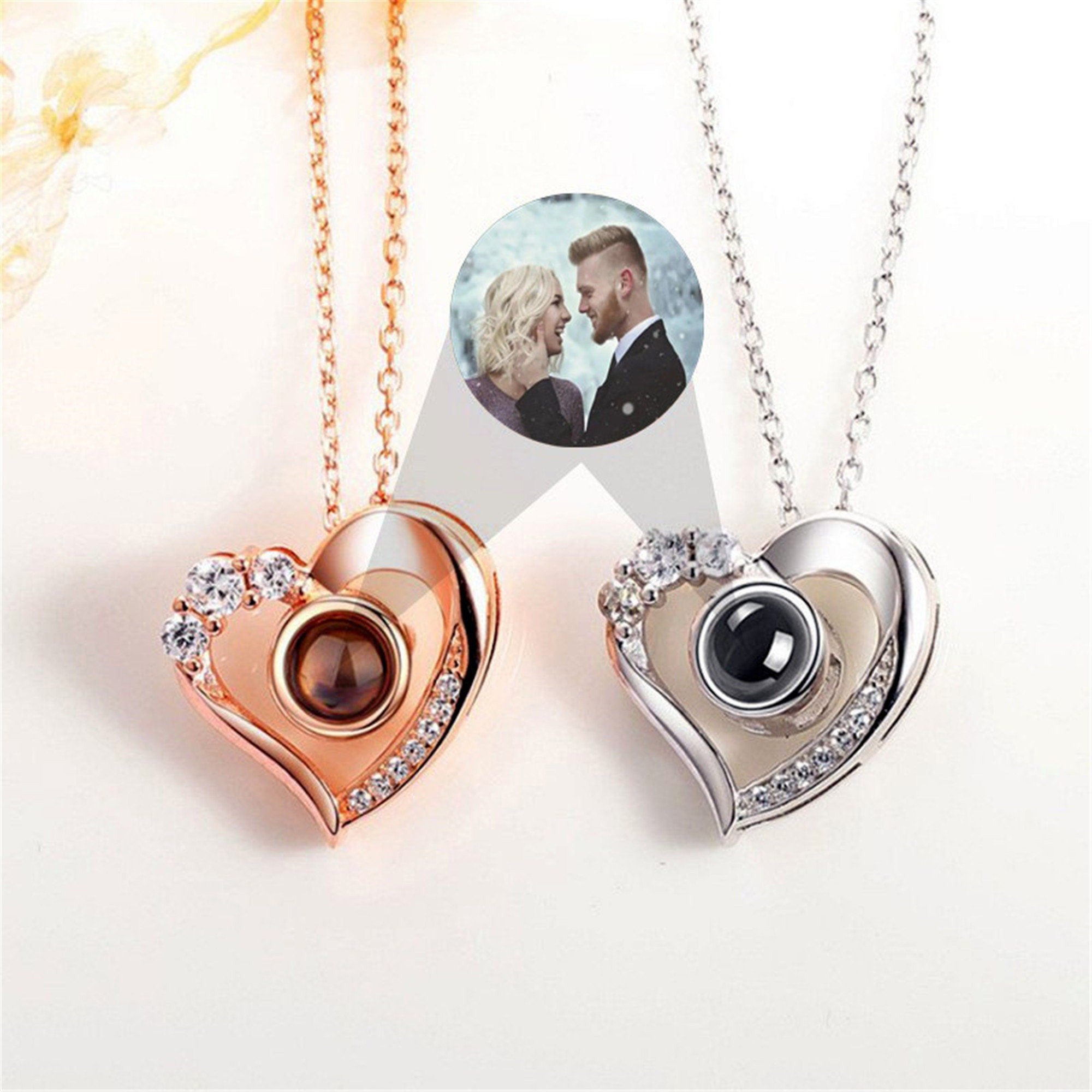 Eternal Heart Bespoke Photo Projection Necklace