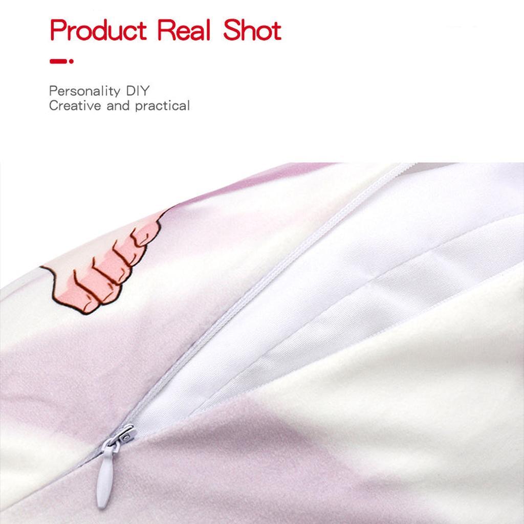 Custom Body Pillow Zipper Closeup