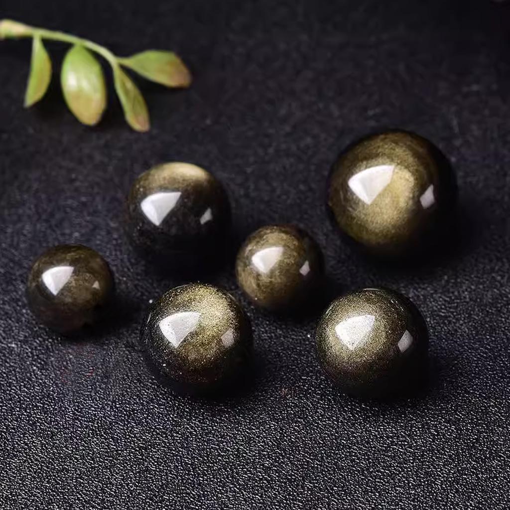 Golden Sheen Obsidian Sphere Collection
