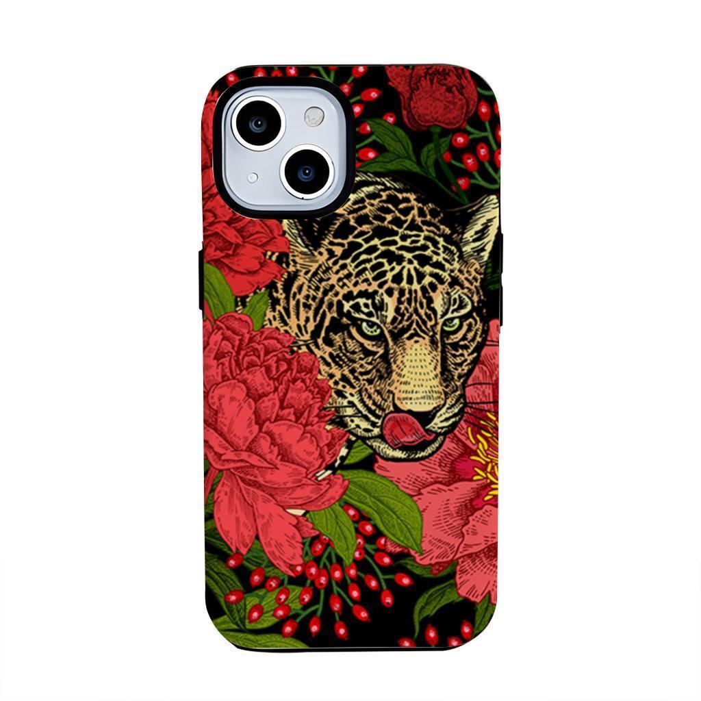 Jaguar Floral Phone Case Tropical Design