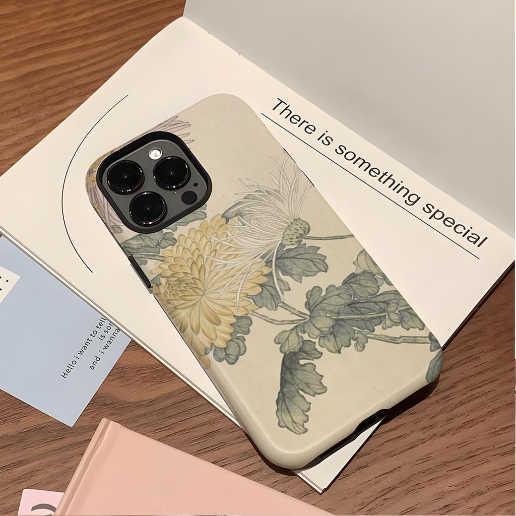 Vintage Floral Phone Case Botanical Print Design