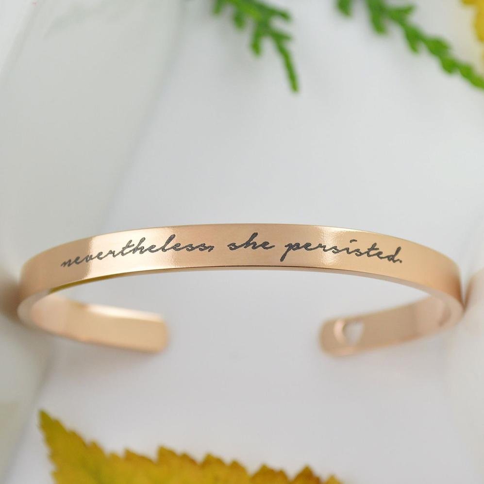 Bespoke Narrative Personalized Gold Cuff