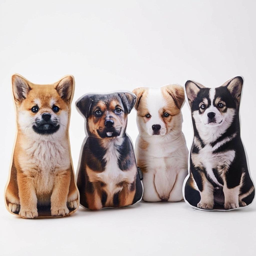 Custom 3D Pet Photo Shaped Pillow - Personalized Dog Gift