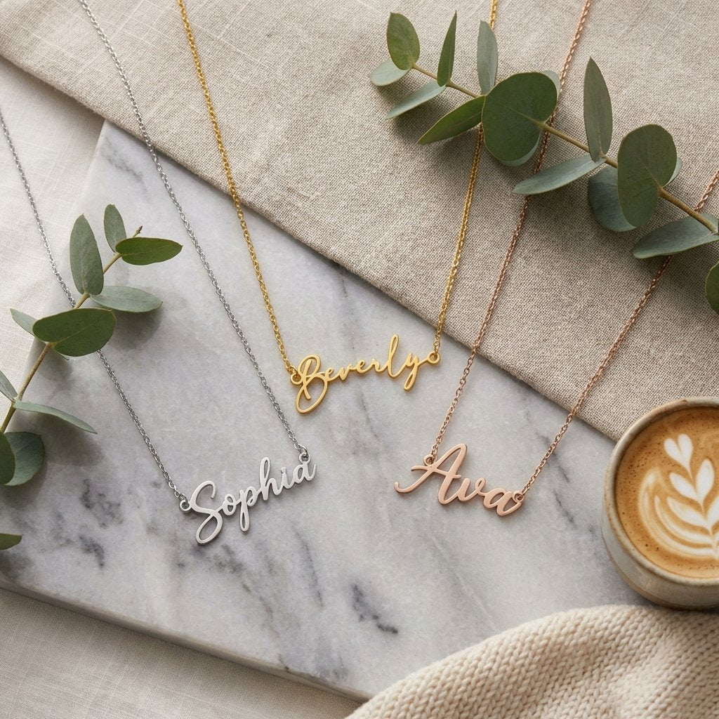 18K Gold Personalized Minimalist Name Necklace