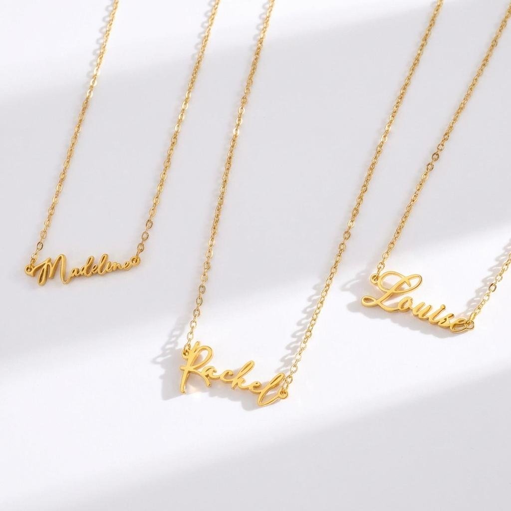 18K Gold Personalized Minimalist Name Necklace