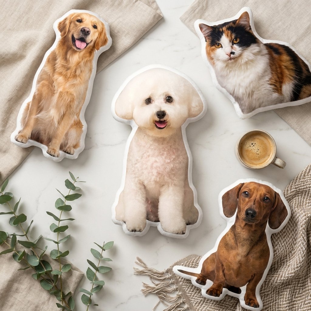 Custom 3D Pet Photo Pillow | Personalized Dog & Cat Gift