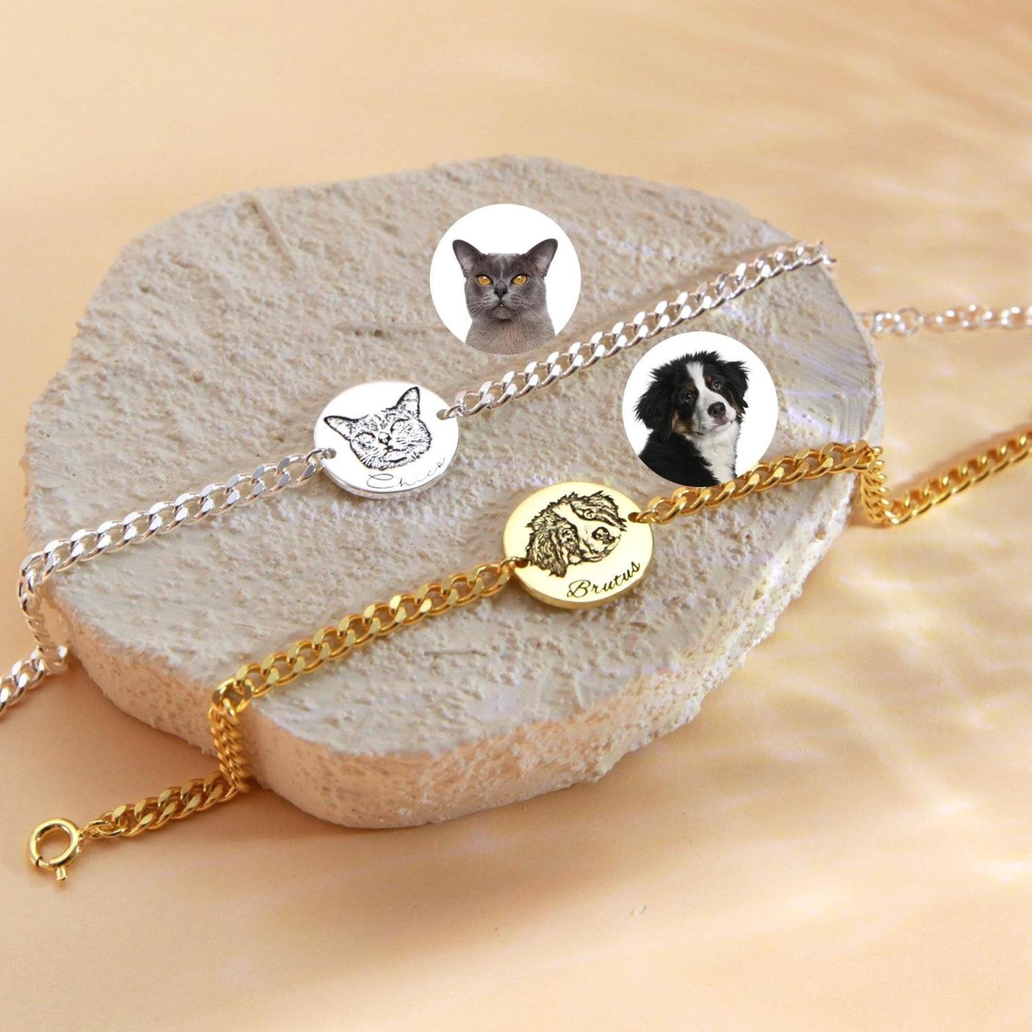 Artisan Personalized Pet Portrait Bracelet