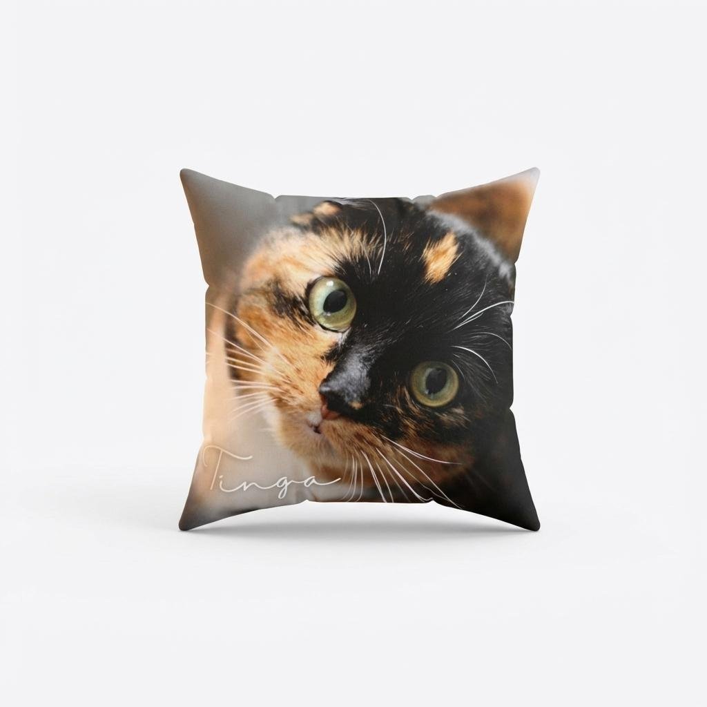 Custom Pet Photo Pillow | Personalized Dog & Cat Portrait