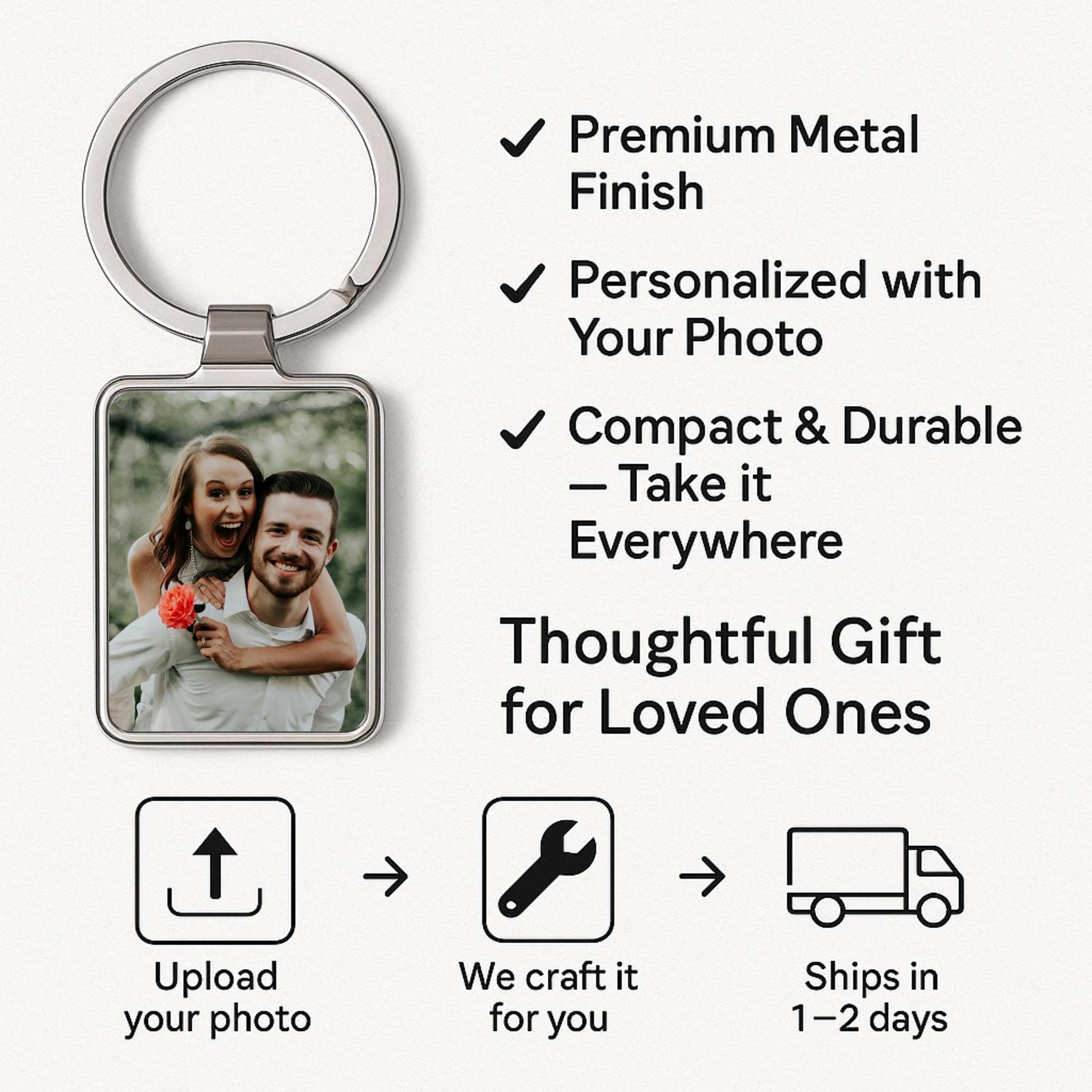 Heirloom Portrait Custom Photo Keychain