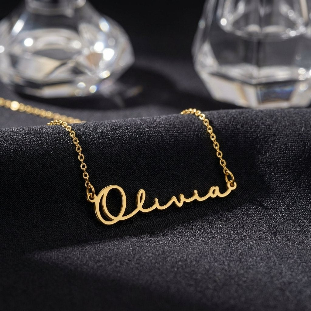 Custom Name Necklace | Personalized 18K Gold Nameplate