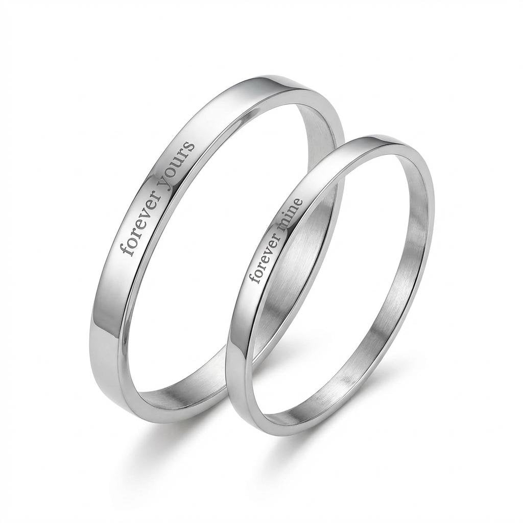 Personalized Roman Numeral Couples Bracelet Set