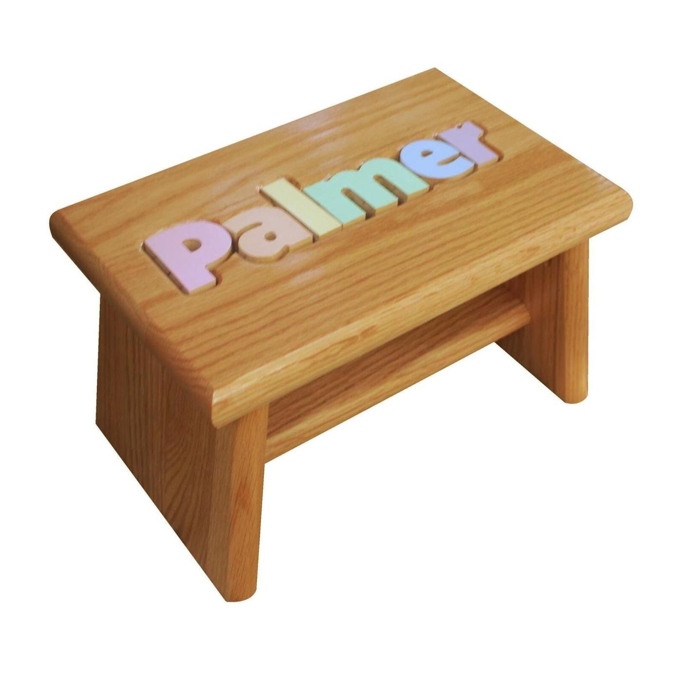 Heirloom Personalized Toddler Name Puzzle Stool
