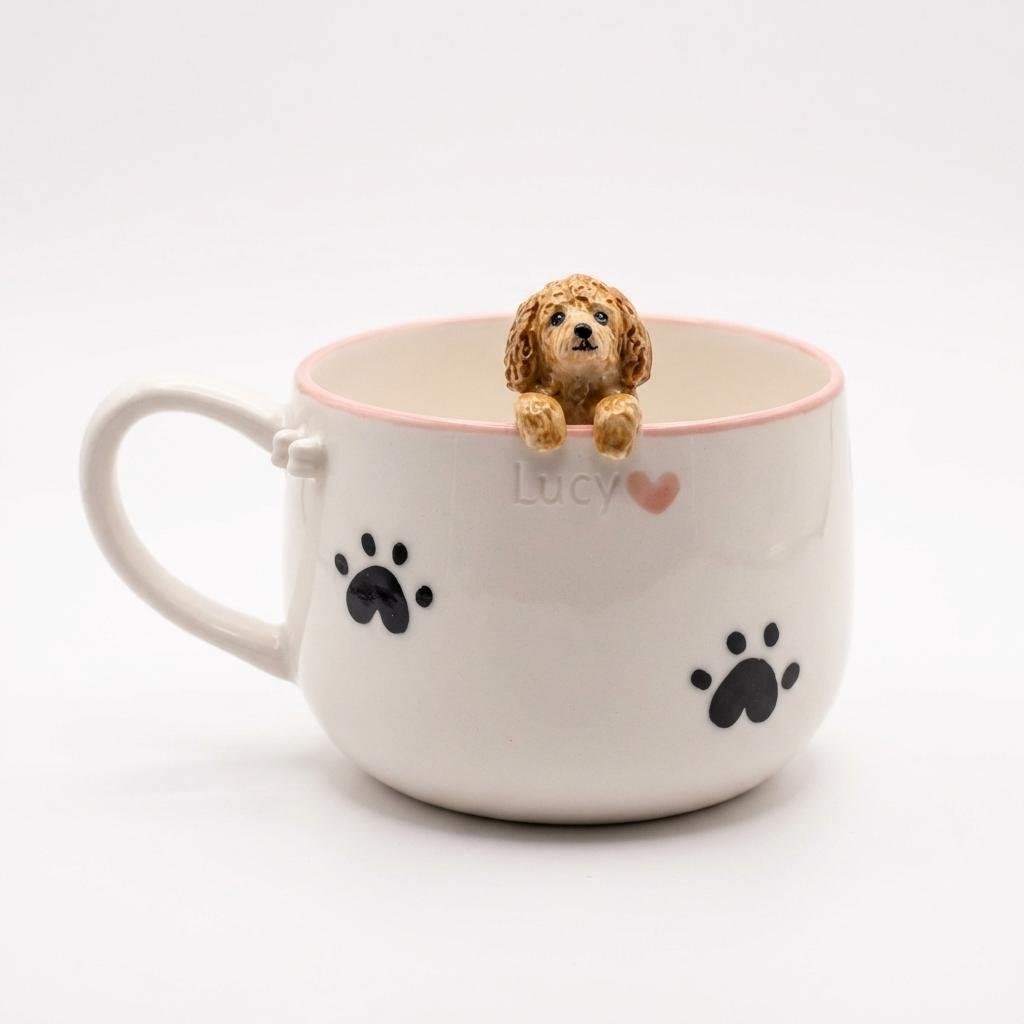 Custom 3D Pet Mug | Personalized Hand-Sculpted Ceramic Cup